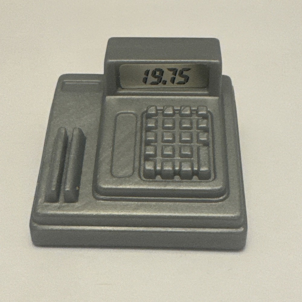 Vintage Barbie Cash Register Dollhouse Furniture Replacement Grey 2"